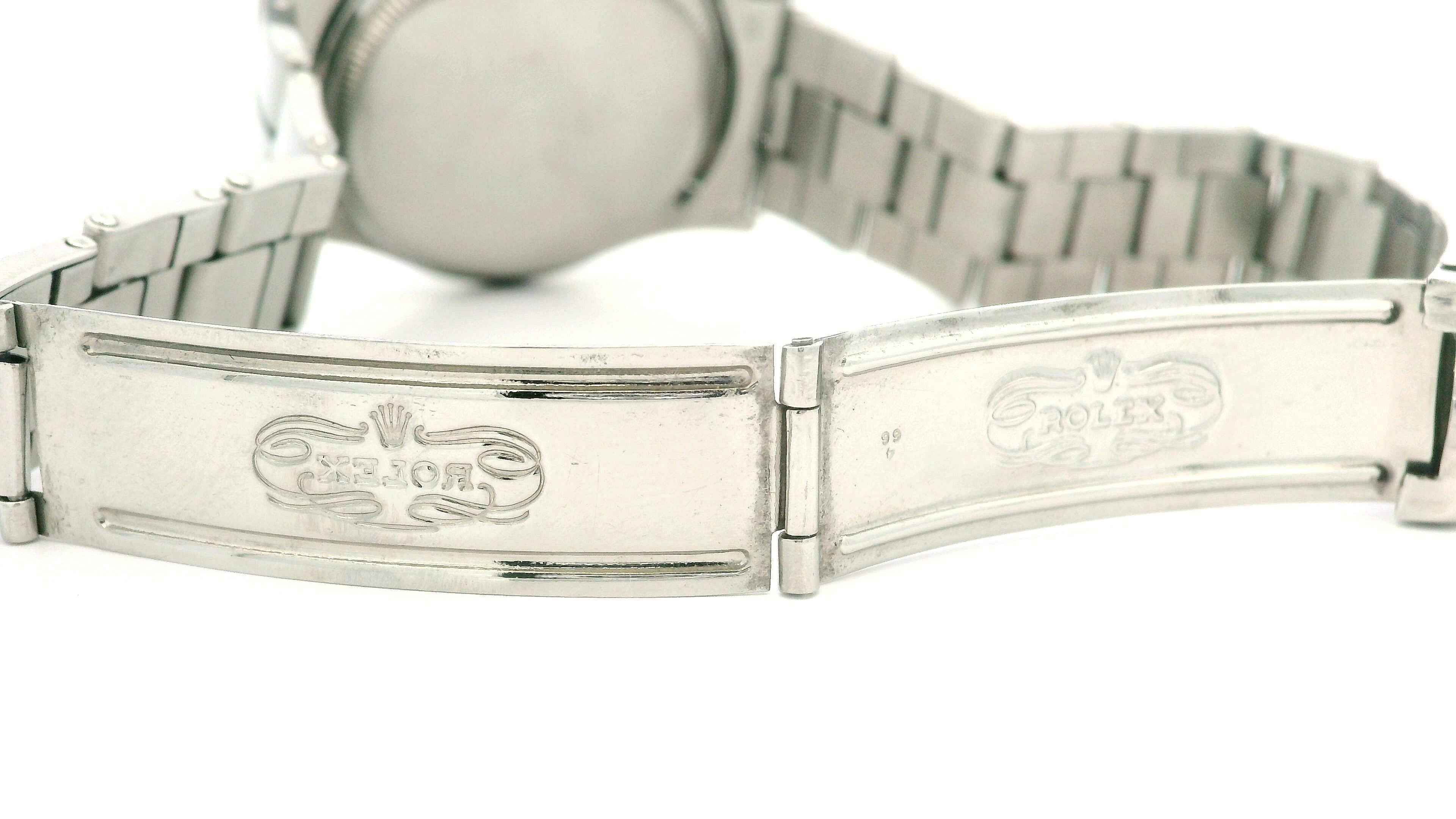 Rolex 33mm Edelstahl Step Dial Blasenrücken-Armbanduhr Ref. 6332, Vintage im Angebot 2