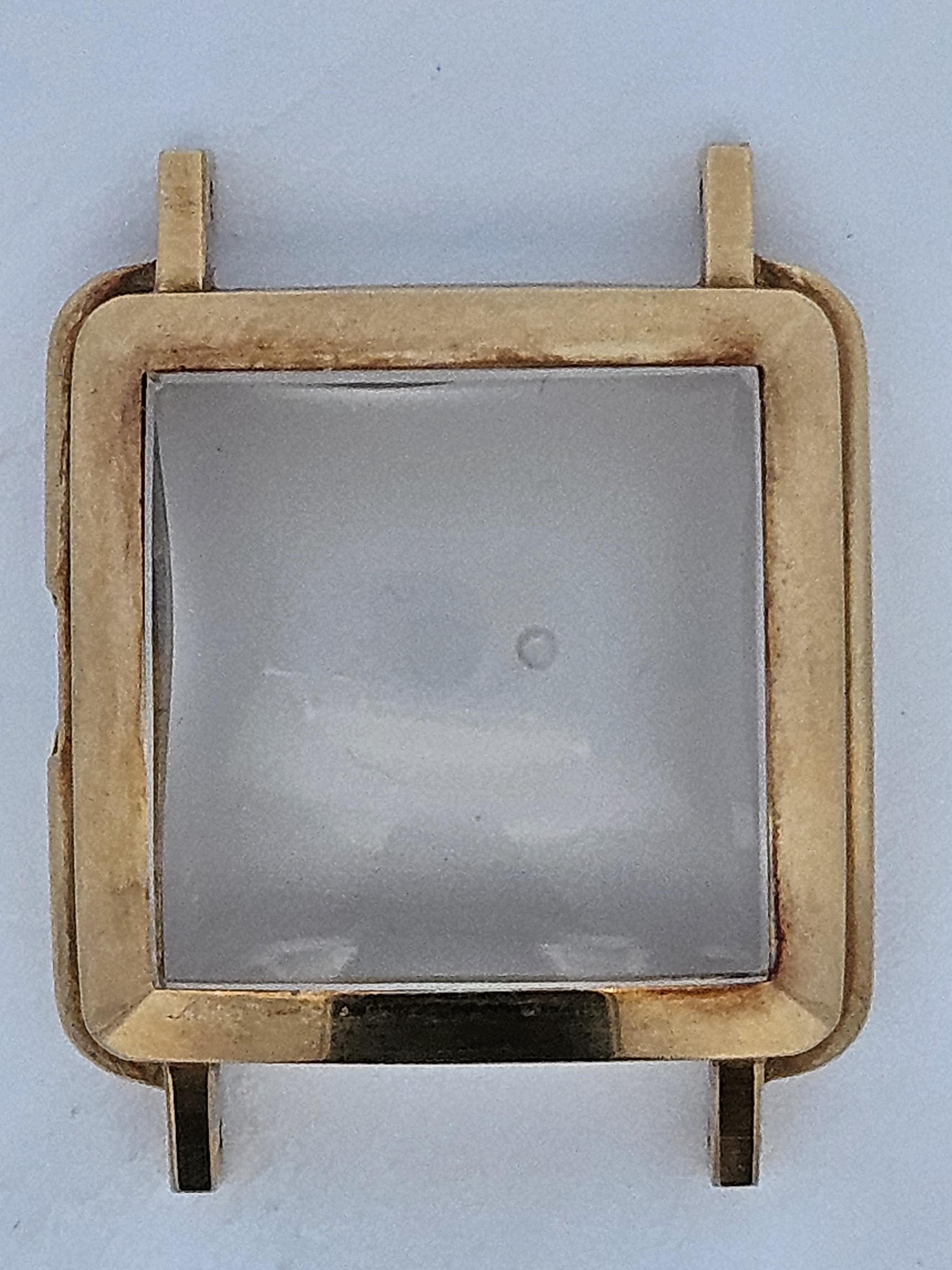 Vintage Rolex 4643 Square Bubble-back 18k Yellow Gold Original Dial 9