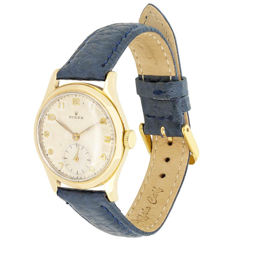 Femenino o masculino Reloj Rolex vintage de oro de 9 ct. c.1949 en venta