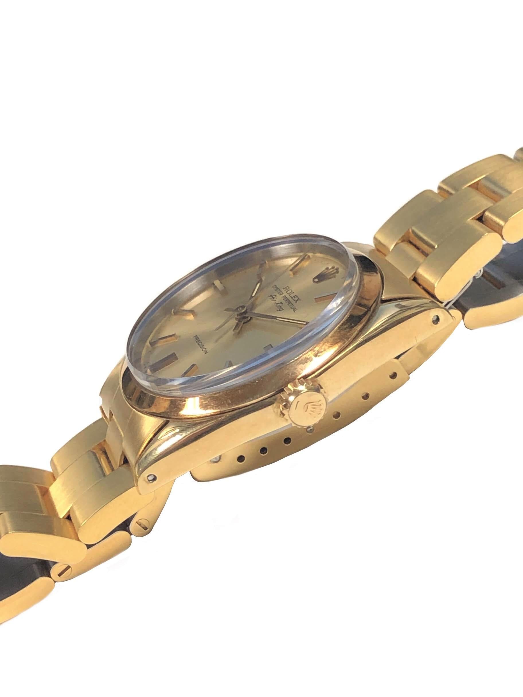 rolex air king gold