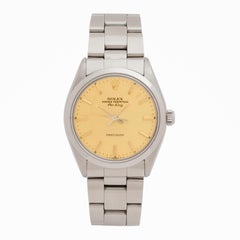 Vintage Rolex Air-King Gold Dial Model 5500 Stainless Steel c.1987