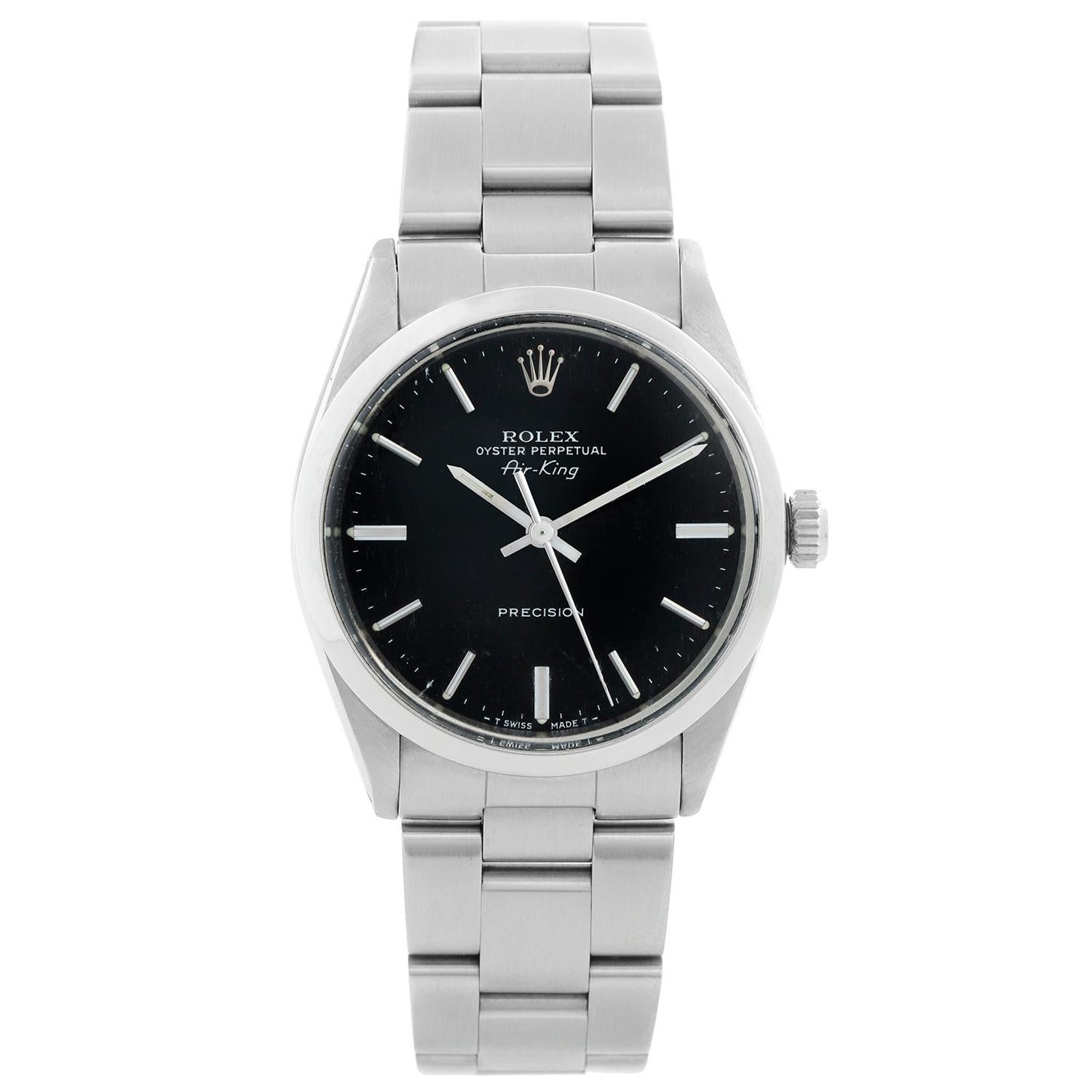 Vintage Rolex Air-King Men's Stainless Steel Oyster Perpetual Watch 5500