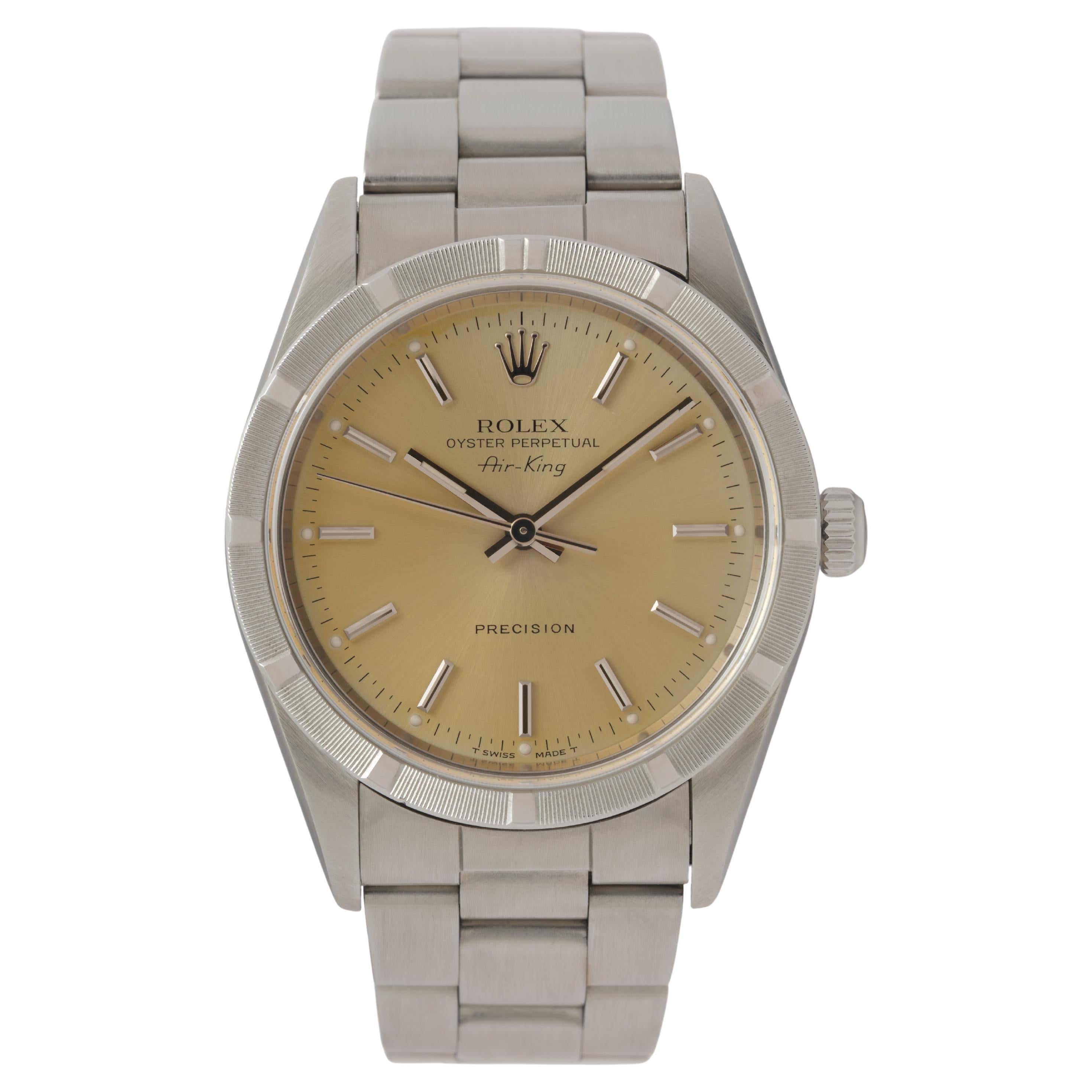 Vintage Rolex Air King Modell 14010 34mm Edelstahl Uhr