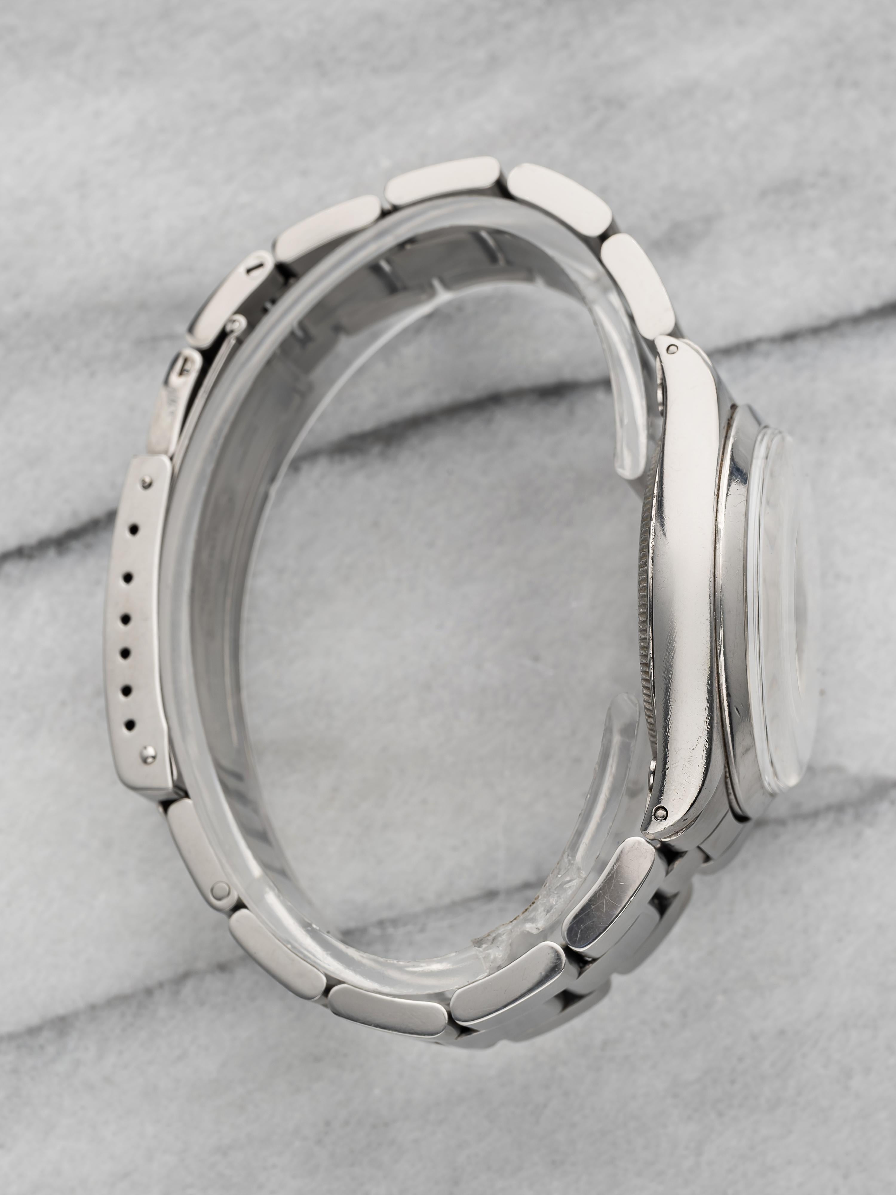 Vintage Rolex Air King Precision 70s Ref 5500 Automatic Silver Dial 34mm Case. im Angebot 1