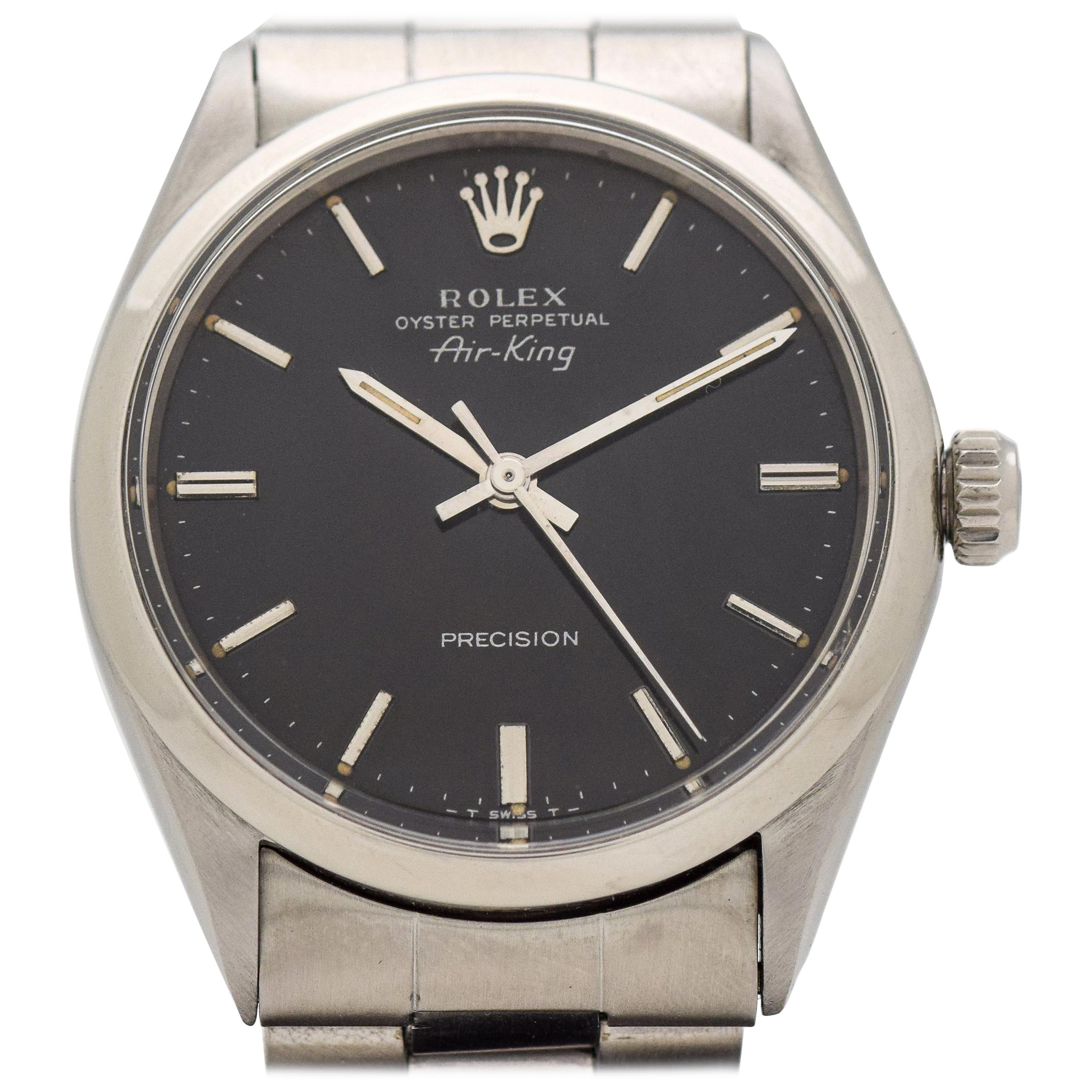 Vintage Rolex Air-King Ref. 5500/1002 Stainless Steel Watch, 1970