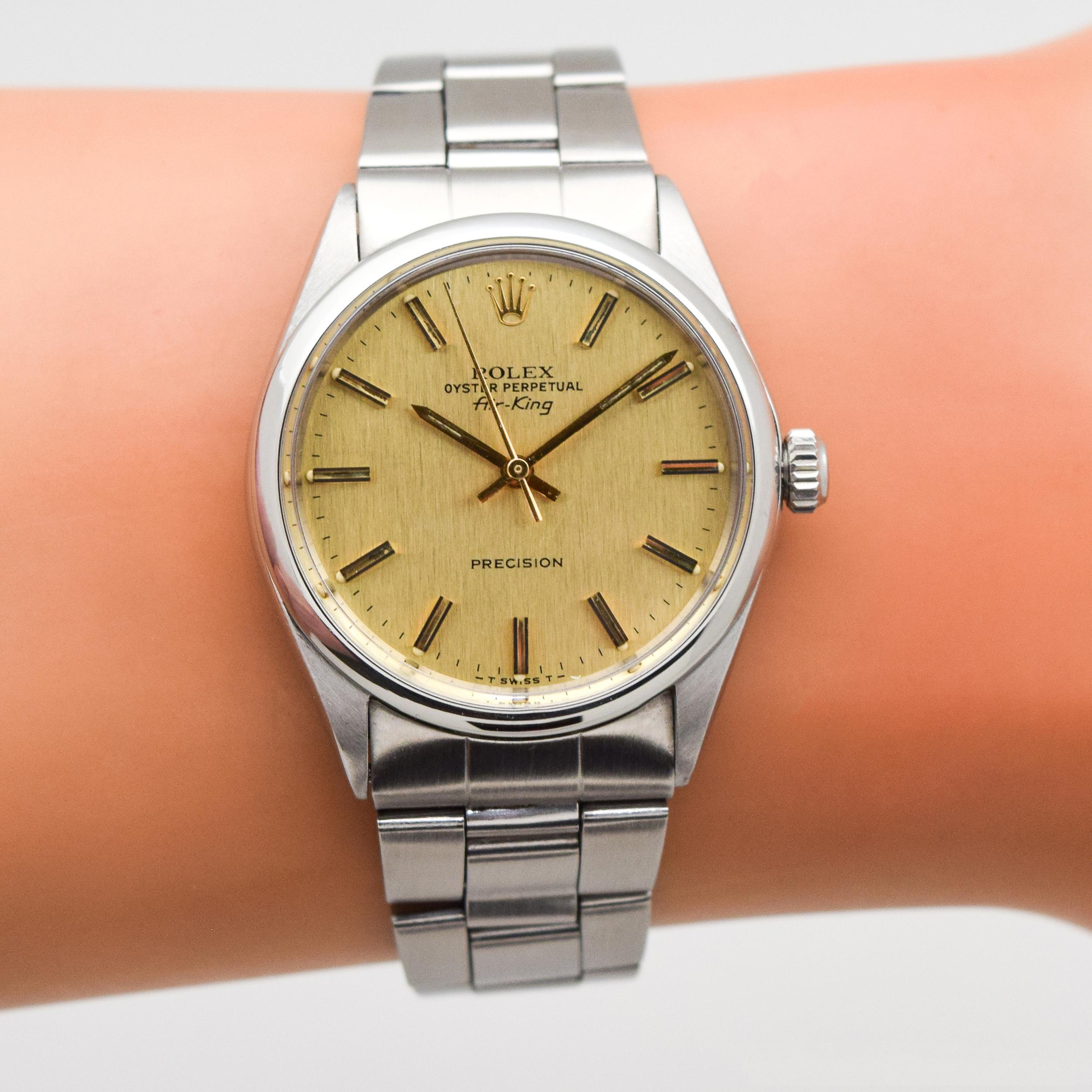 Vintage Rolex Air-King Stainless Steel Watch, 1972 For Sale 3