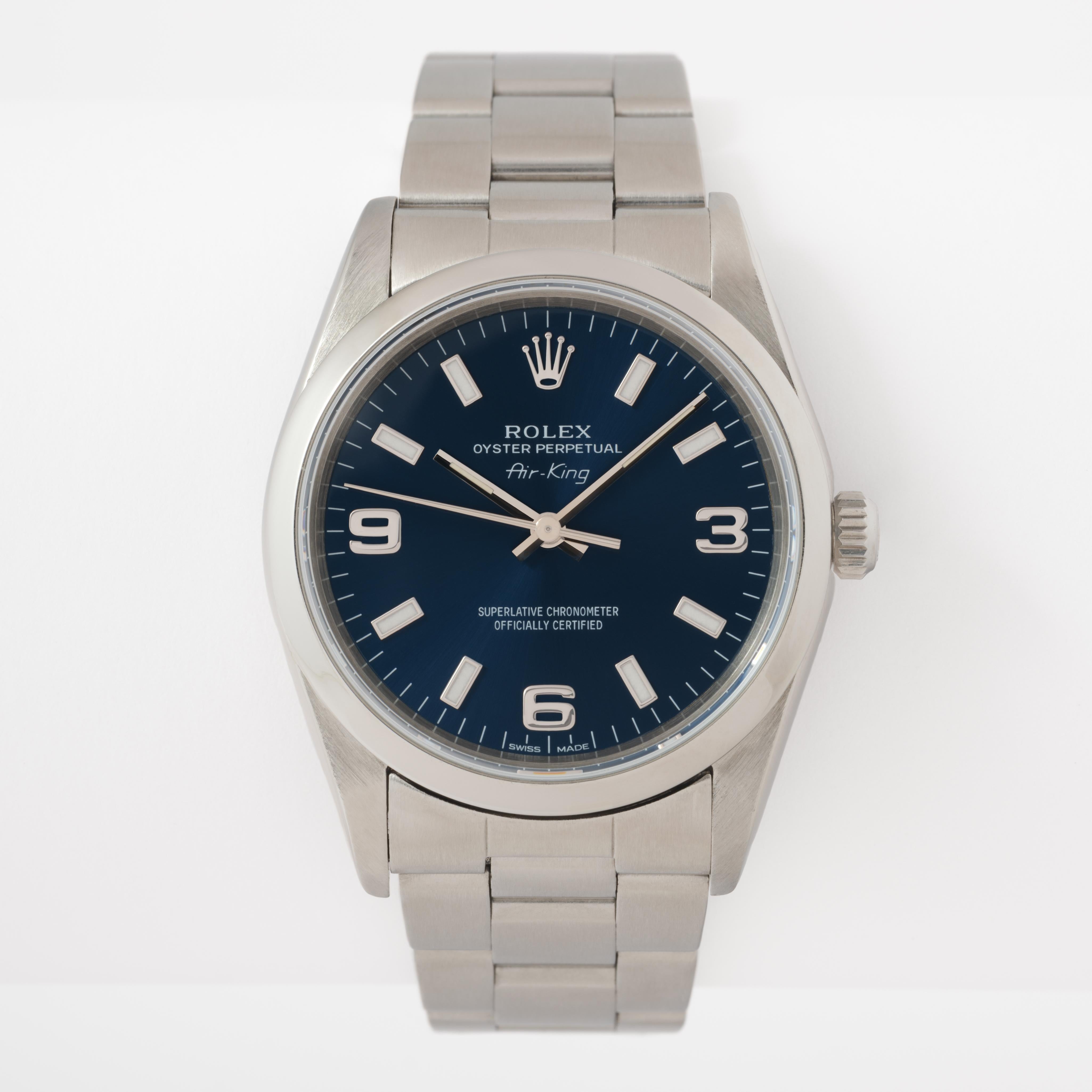 Moderno Rolex AirKing d'epoca Modello 14000 Automatico in acciaio inox 1990 in vendita
