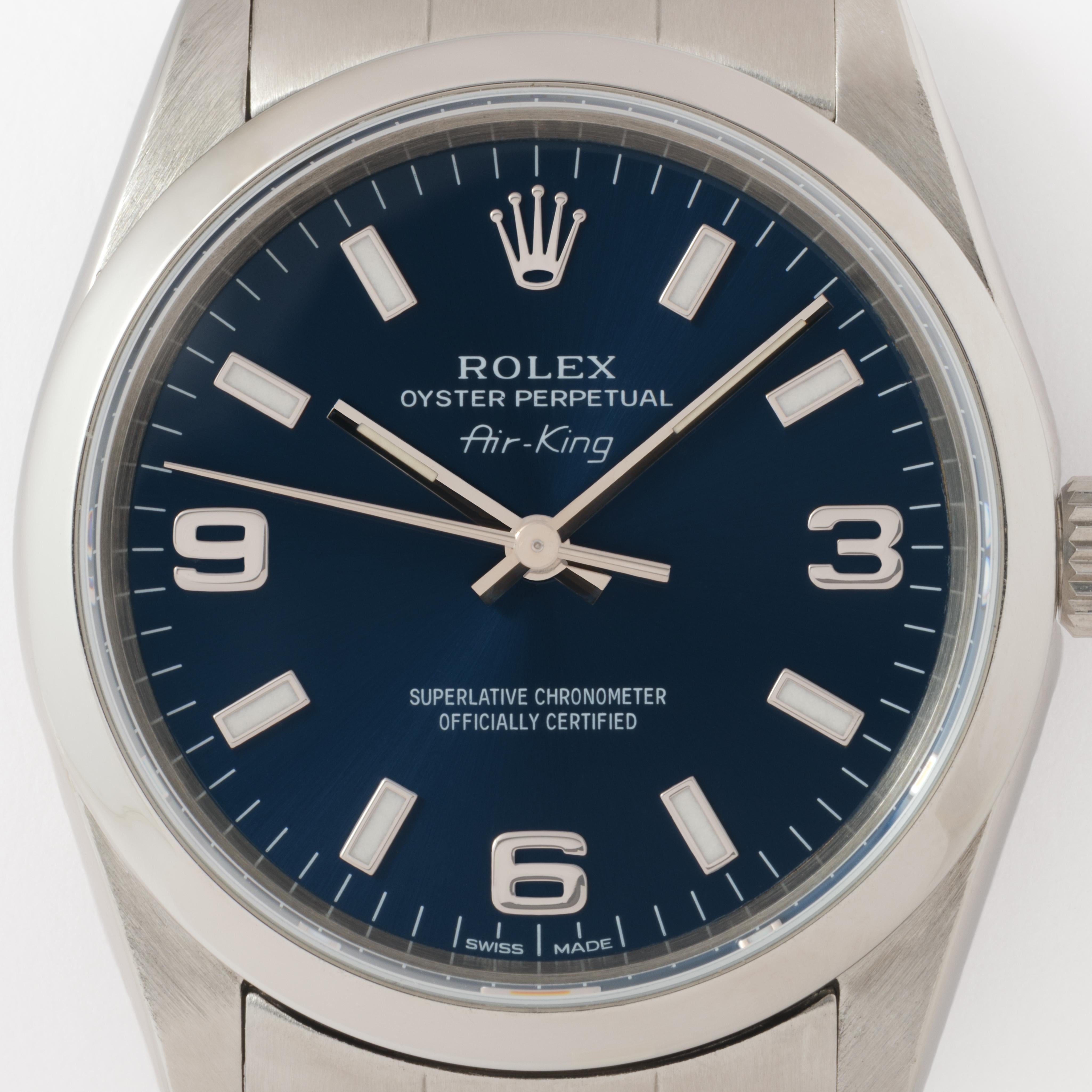 Rolex AirKing d'epoca Modello 14000 Automatico in acciaio inox 1990 In condizioni ottime in vendita a New York, NY