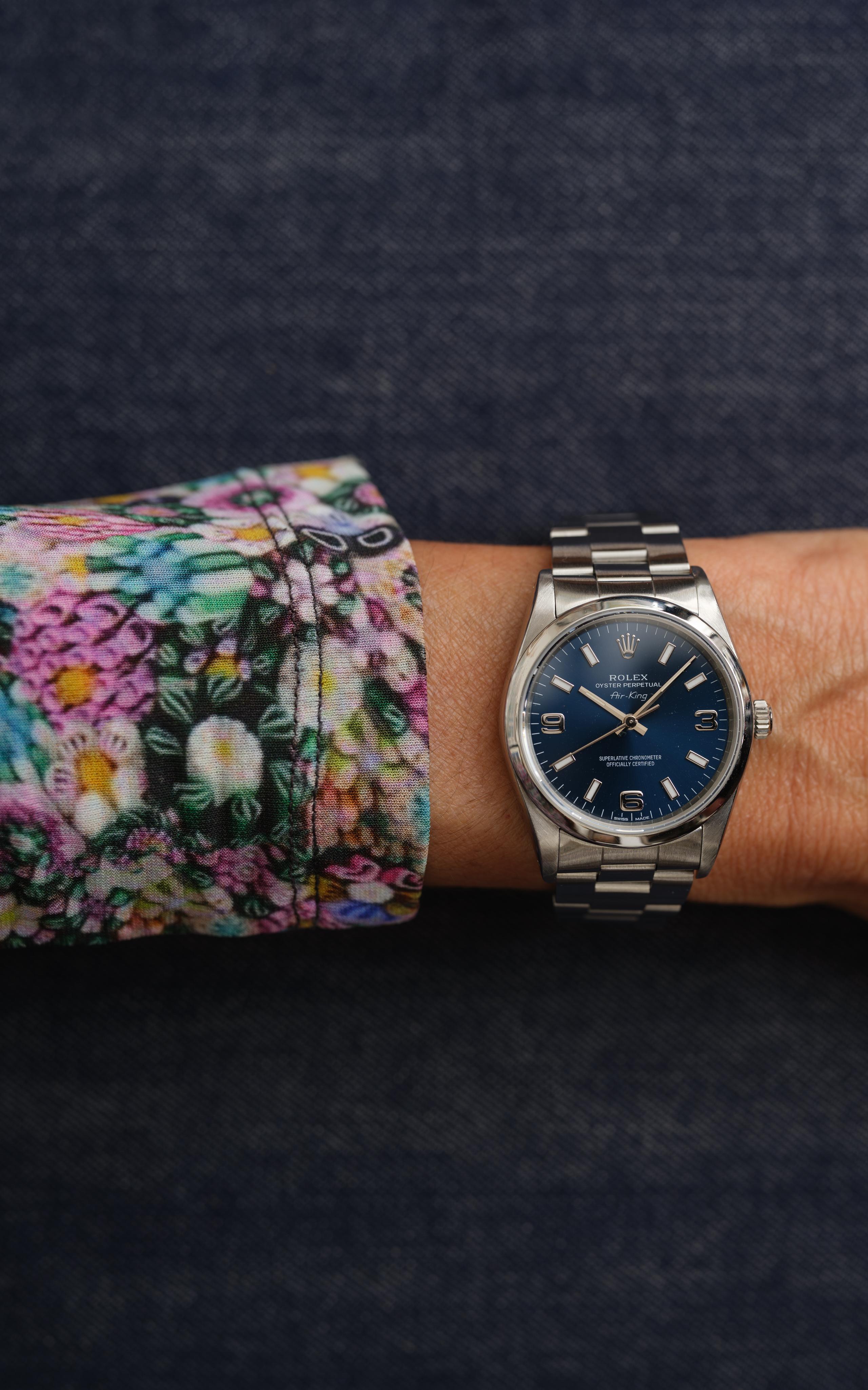 Rolex AirKing d'epoca Modello 14000 Automatico in acciaio inox 1990 in vendita 4
