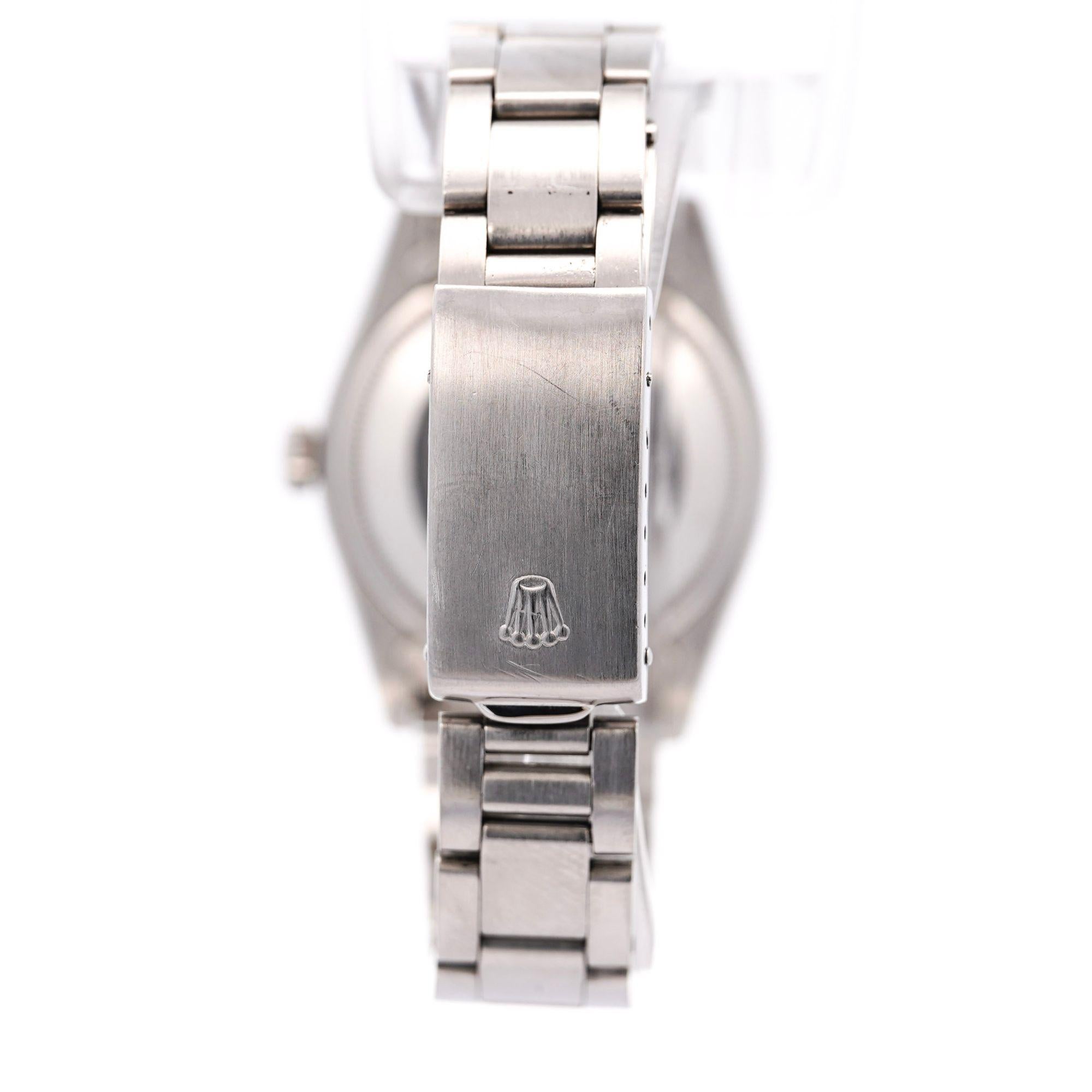 Vintage Rolex Black Oyster Date 34mm Ref 15210 Stainless Steel Unisex Watch For Sale 1