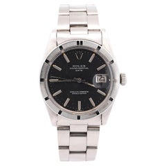 Rolex Schwarz Oyster Date 34mm Ref 15210 Edelstahl Unisex-Uhr, Vintage
