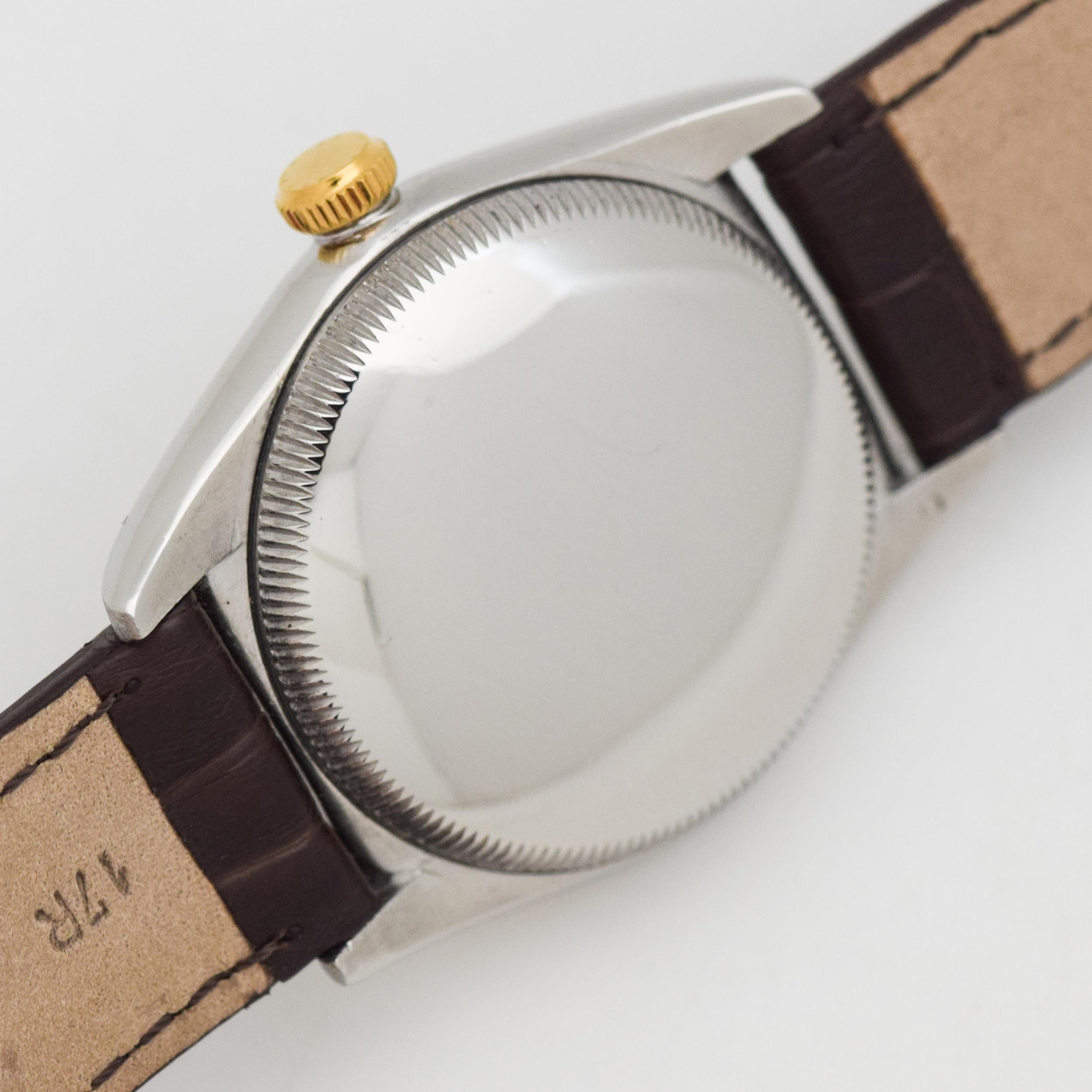 Women's or Men's Vintage Rolex Bubbleback Two-Tone Watch, 1948
