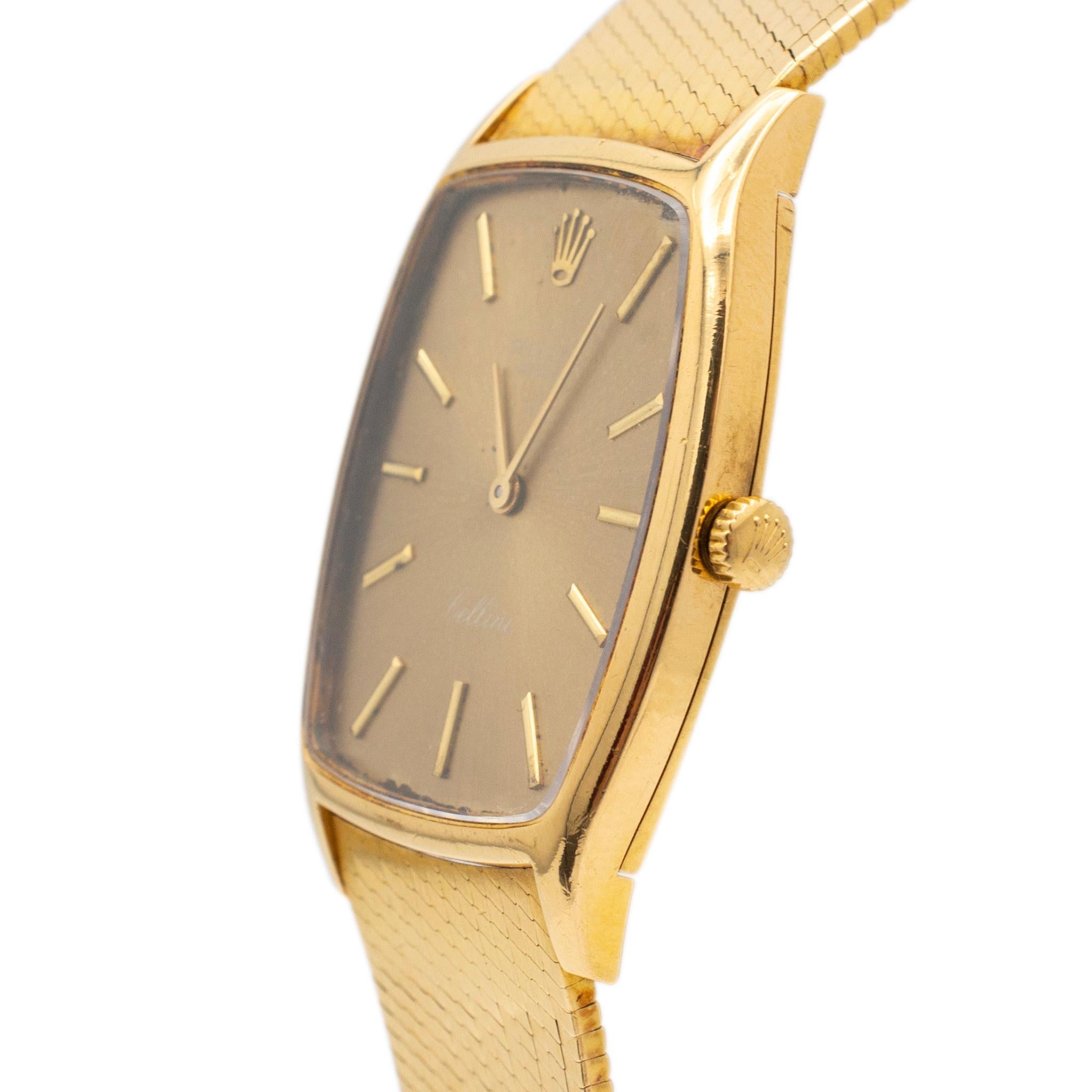 Reloj Rolex Cellini Vintage 26MM 3807 Esfera Champán Oro Amarillo 18K en Bueno Estado en Houston, TX