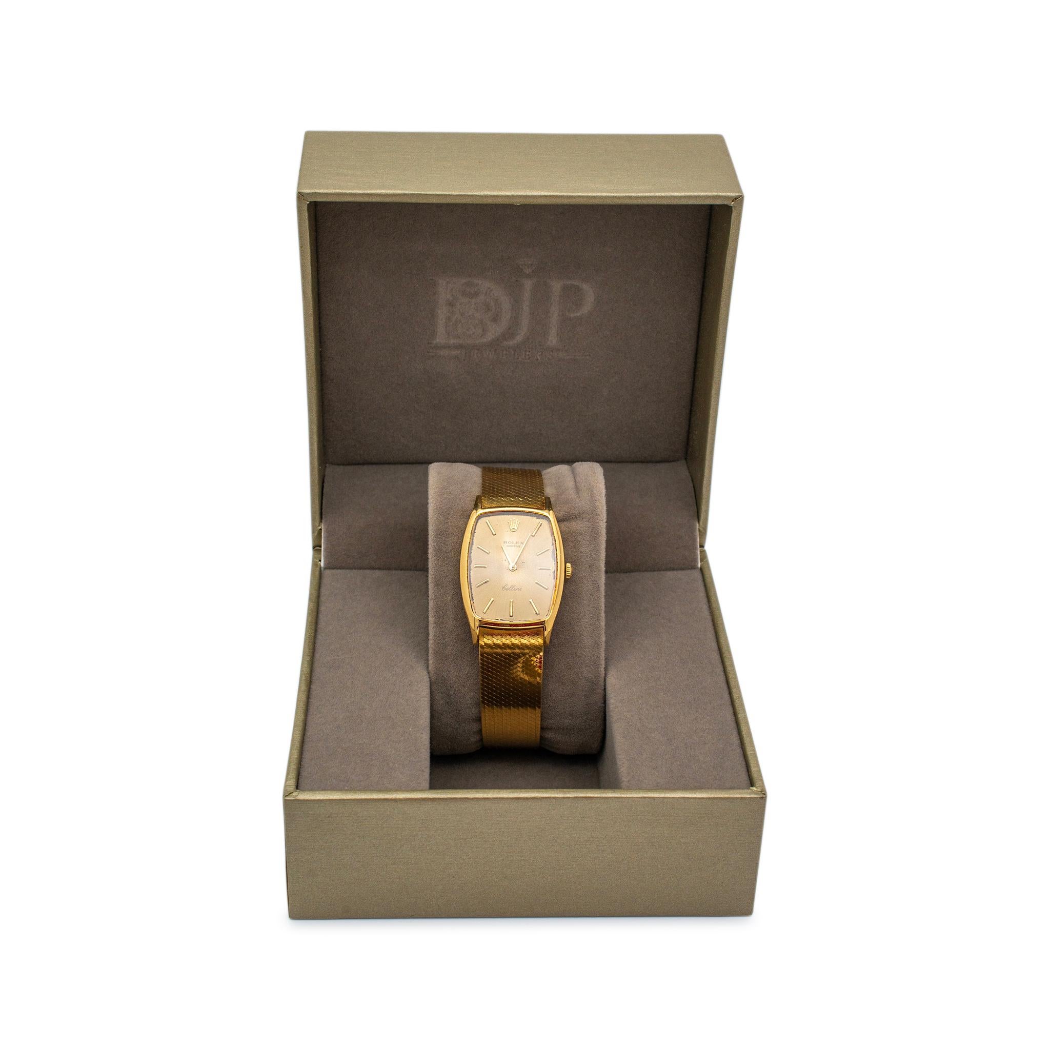 Reloj Rolex Cellini Vintage 26MM 3807 Esfera Champán Oro Amarillo 18K 5