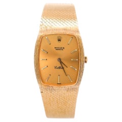 Reloj manual vintage Rolex Cellini 3807 esfera champán oro 18 quilates