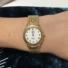 Vintage Rolex Cellini 6621 18K Yellow Gold White Dial Quartz Bracelet Watch