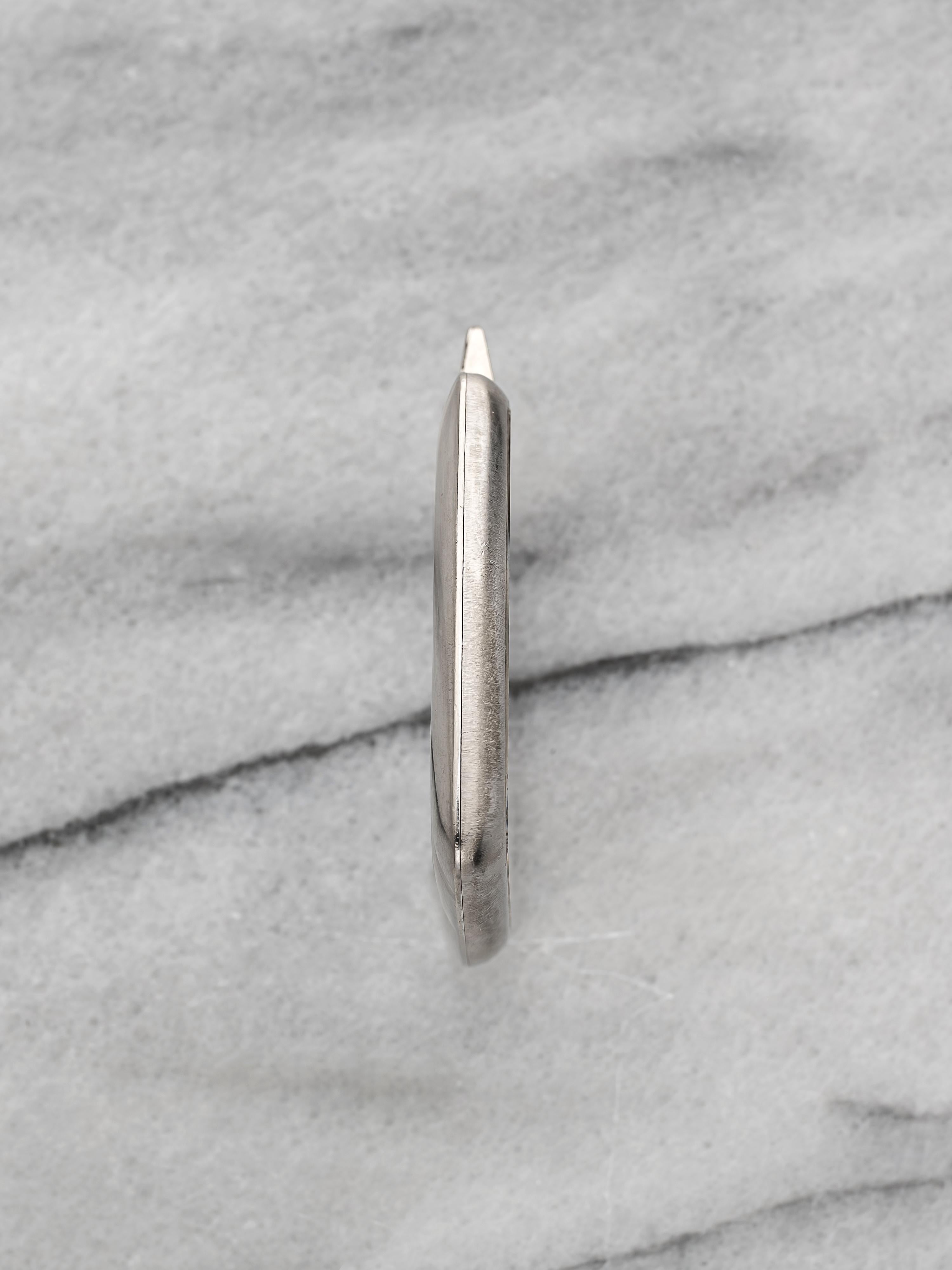 Vintage Rolex Cellini 70s Pocket Watch 18K White Gold Ref 3727 Grey Dial Manual für Damen oder Herren im Angebot