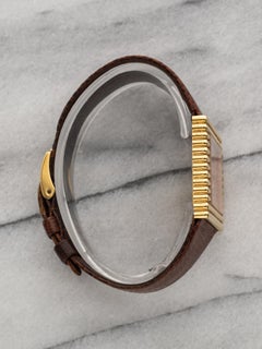 Vintage Rolex Cellini Asymmetric 4015 18K Gold Manual Wind Orange Foil Dial