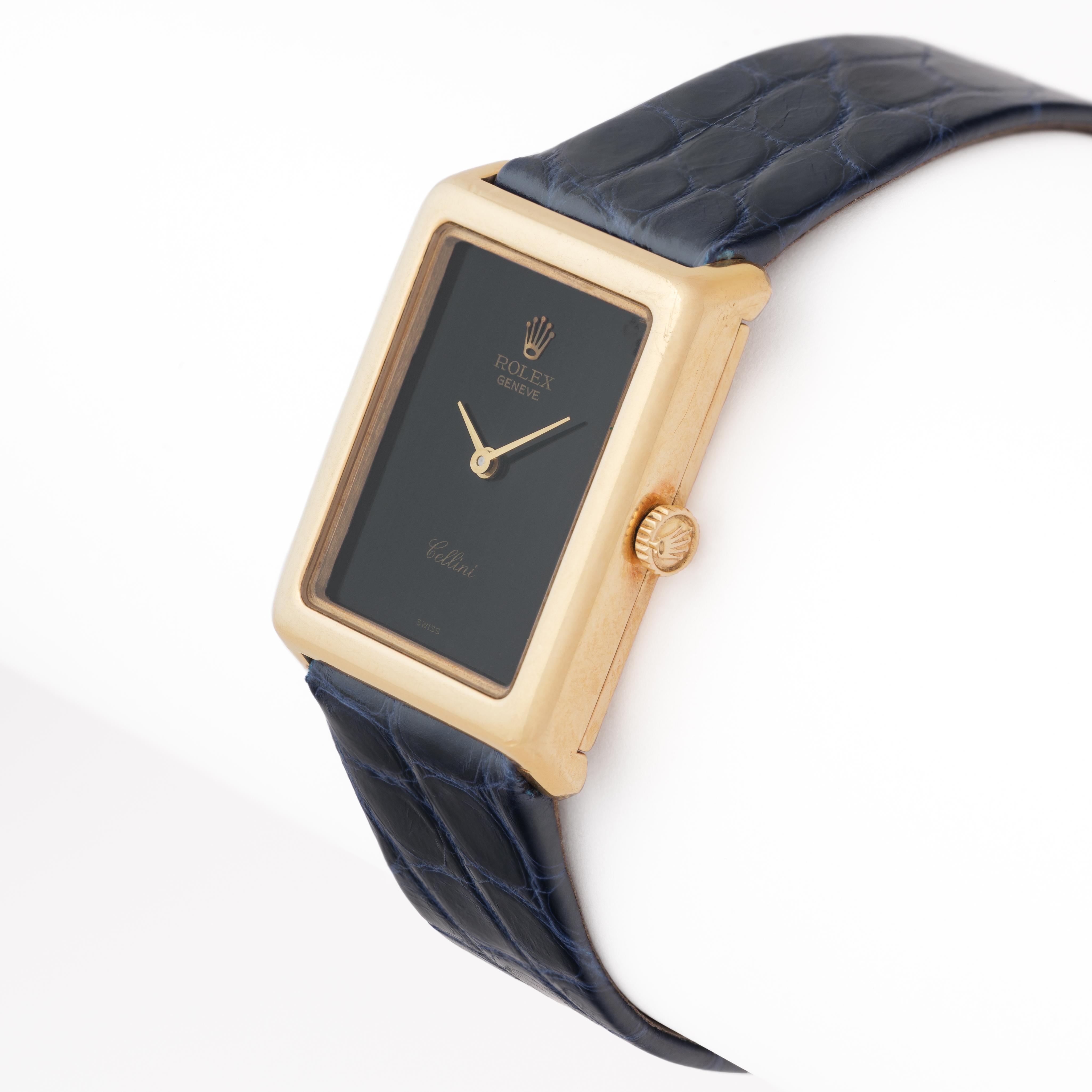 da uomo o donna Rolex Cellini d'epoca modello 4103 18 carati a carica manuale Scatola Documenti in vendita