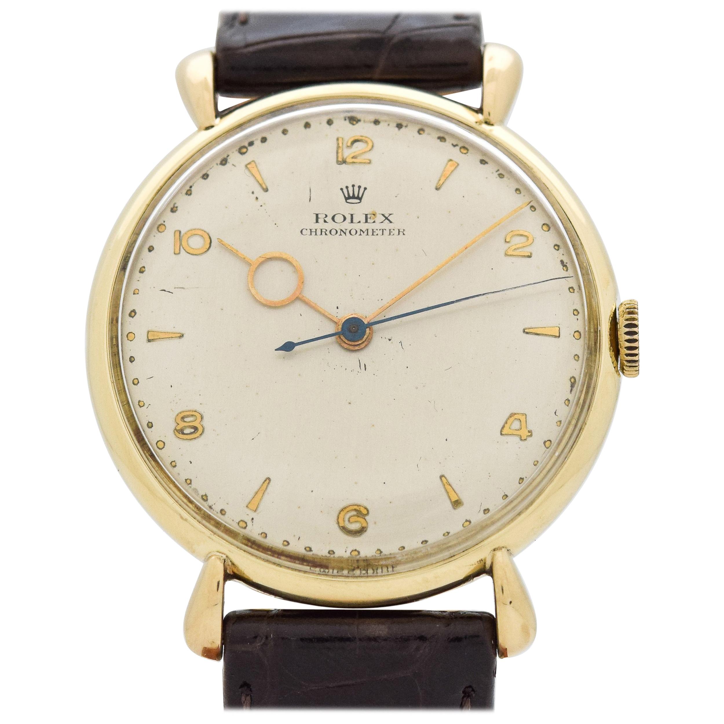 Vintage Rolex Chronometer Reference 4411 Watch in 14 Karat Yellow Gold, 1956