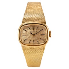 Vintage Rolex Cushion 21MM Caliber 1400 14K Yellow Gold Manual-Wind Watch