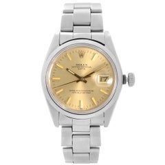 Retro Rolex Date Stainless Steel Champagne Dial Automatic Men Watch 1500