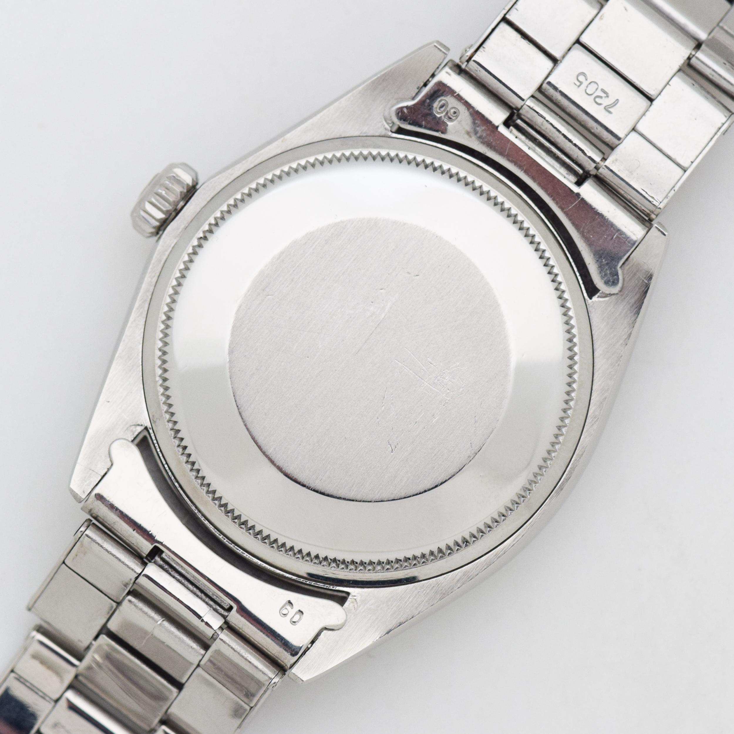 Women's or Men's Vintage Rolex Date Automatic Reference 1500 Stainless Steel Watch, 1969