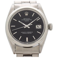 Vintage Rolex Date Automatic Reference 1500 Stainless Steel Watch, 1969