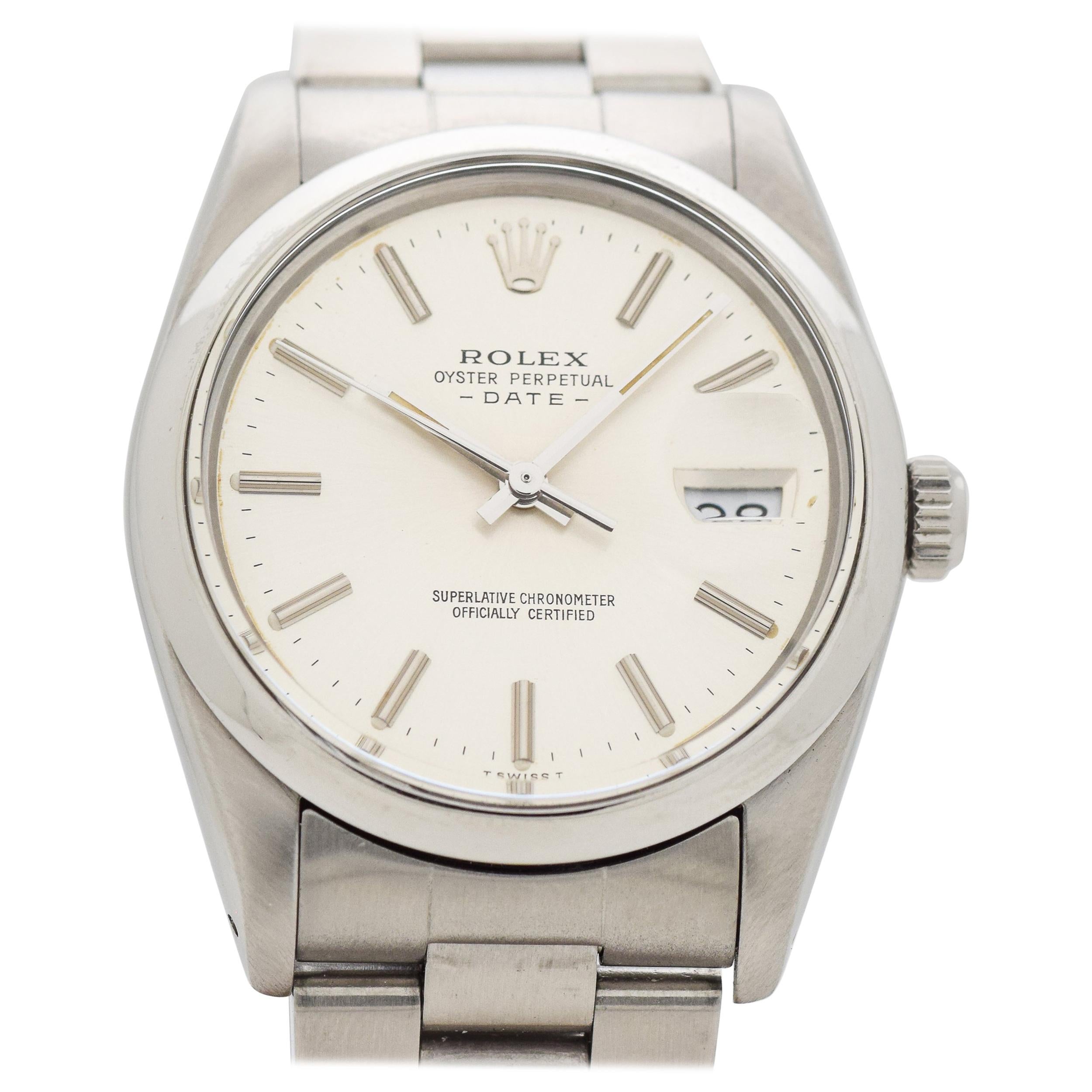 Vintage Rolex Date Automatic Reference 15000 in Stainless Steel, 1984 im Angebot