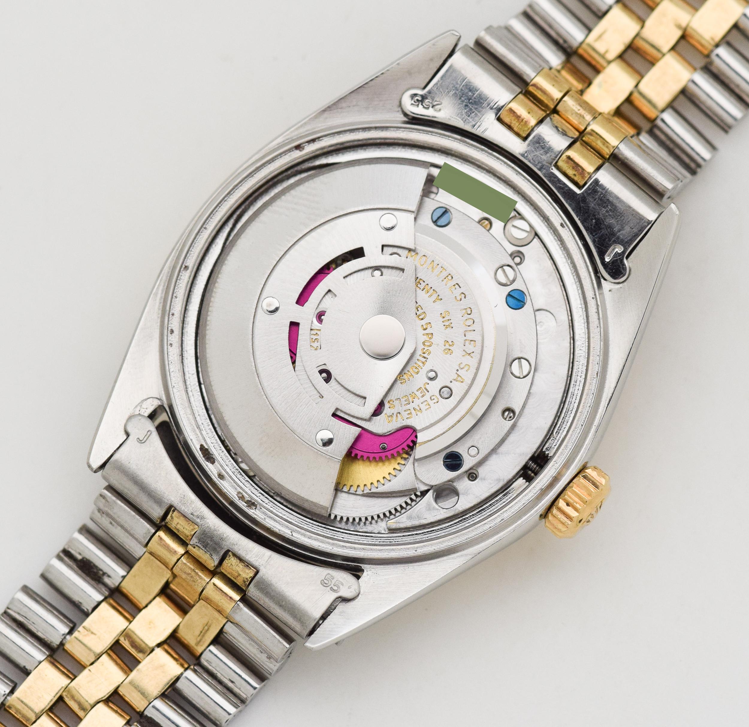 Vintage Rolex Datejust 14 Karat Yellow Gold and Stainless Steel Watch, 1971 8