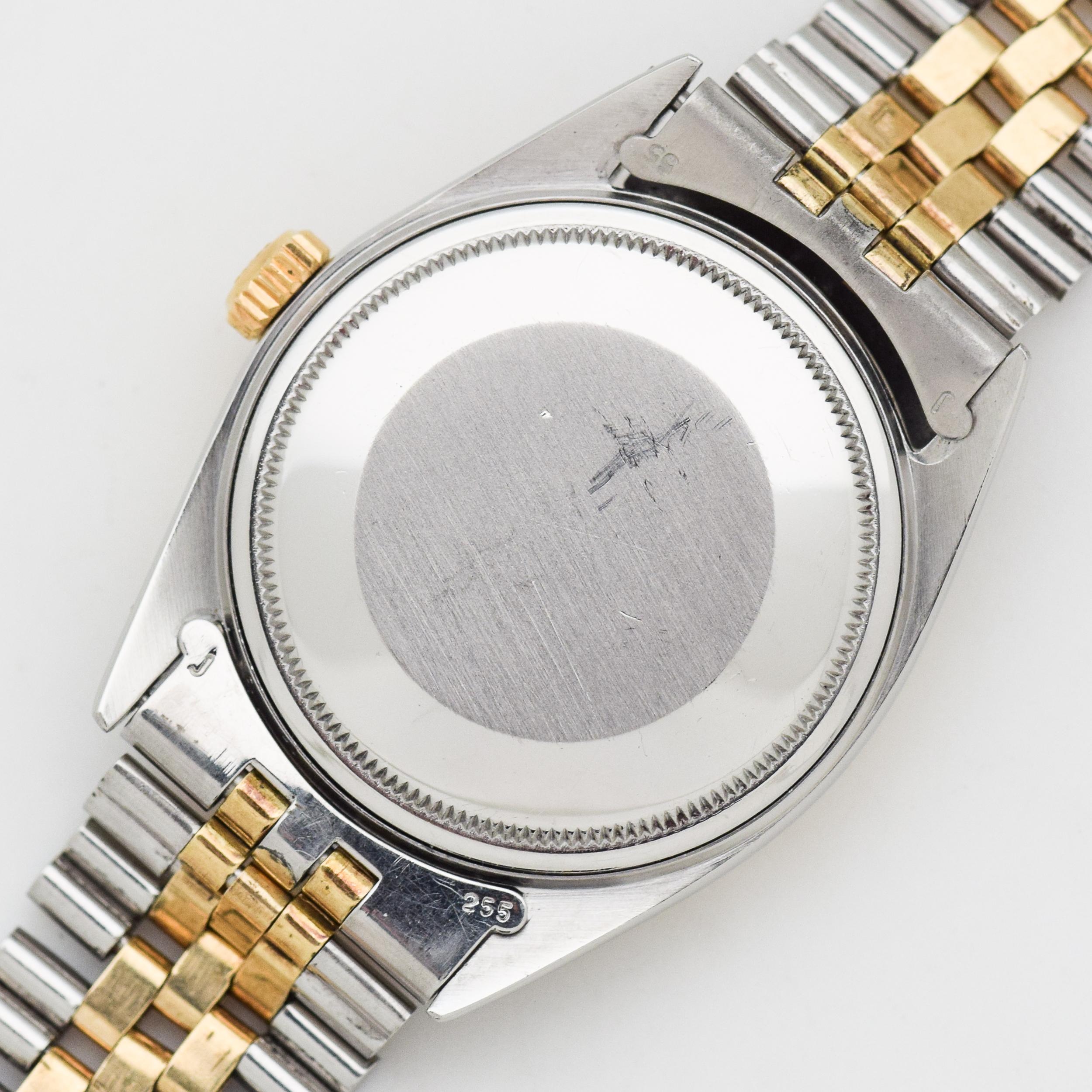 Women's or Men's Vintage Rolex Datejust 14 Karat Yellow Gold and Stainless Steel Watch, 1971