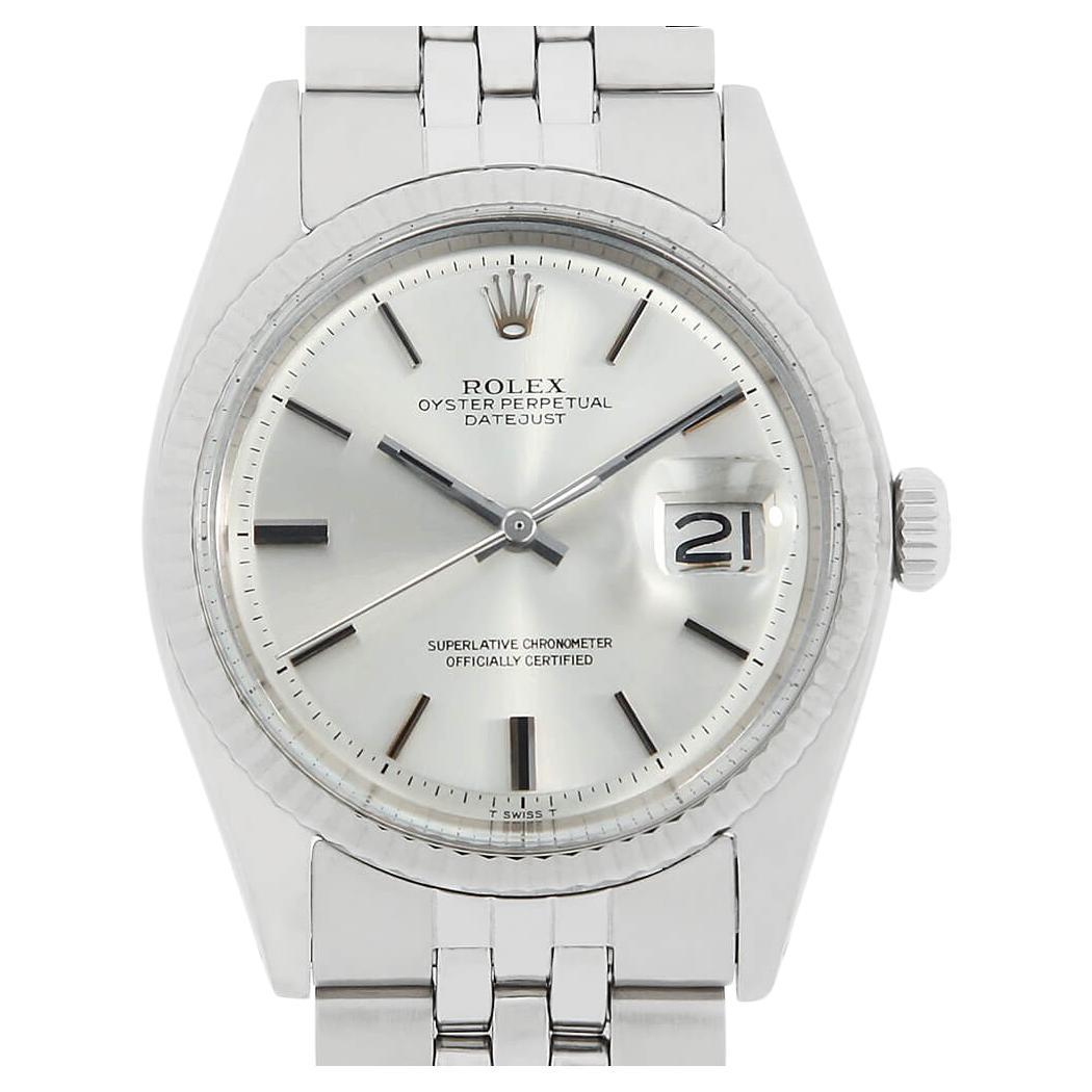 Vintage Rolex Datejust 1601 Men's Watch - Antique Silver Bar, No. 32 ...