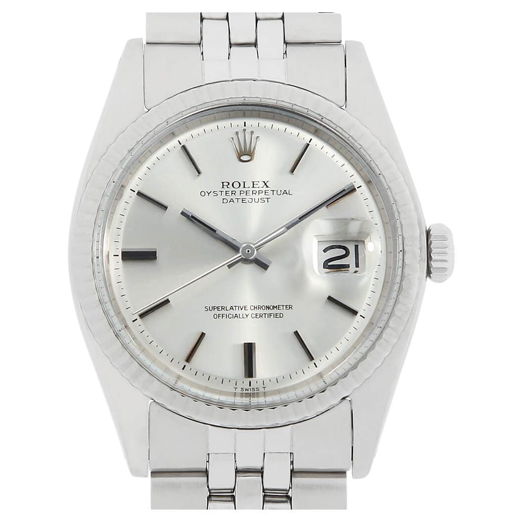 Vintage Rolex Datejust 1601 Men's Watch - Antique Silver Bar, No. 32, Classic