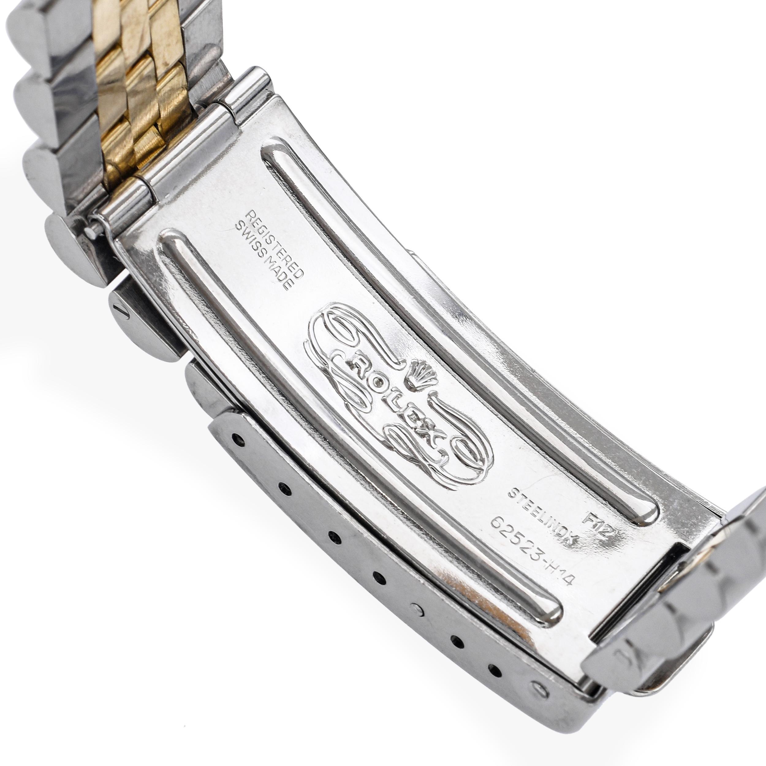 Reloj automático de caballero Rolex Datejust 16013 Vintage de acero dorado de 14 quilates en dos tonos en venta 1