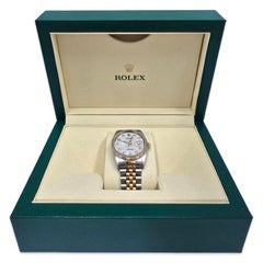 Vintage Rolex Datejust 36mm in Steel & Gold, White Jubilee Diamond Dial