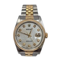 Vintage Rolex Datejust 36mm in Steel & Gold, White Jubilee Diamond Dial