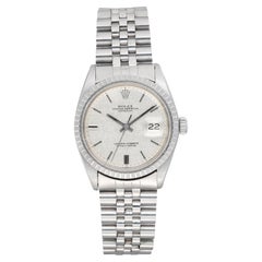 Vintage Rolex Datejust Steel Silver Linen Dial Automatic Mens Watch 1603