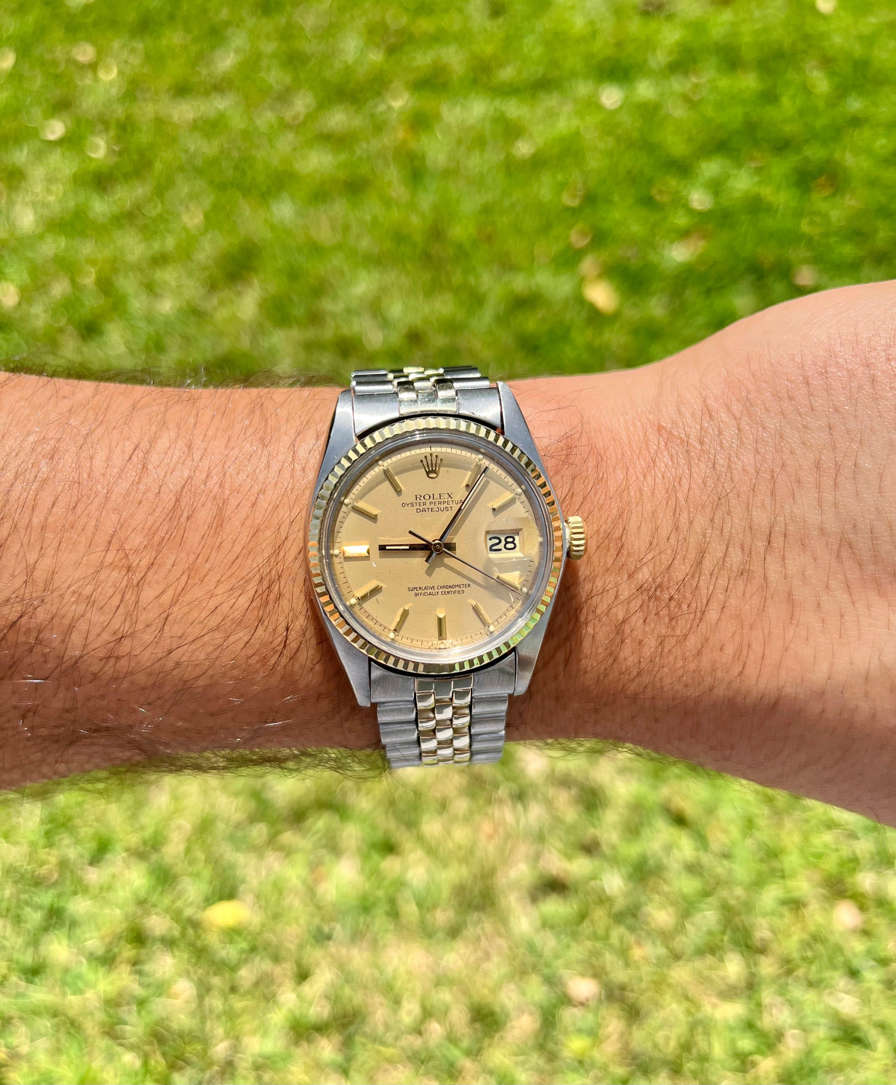 Vintage Rolex Datejust Two Tone Watch with Jubilee Bracelet For Sale 2
