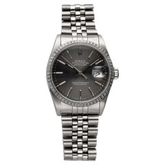 Vintage Rolex Datejust 90s Ref 16220 Grey Tapestry Dial Quickset Date 36mm.