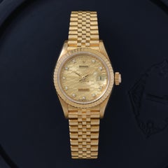 Vintage Rolex DateJust Model 69178 18 Karat Yellow Gold Rare Chevrolet Dial Box