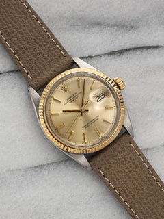 Vintage Rolex Datejust Ref 1601 60s Vintage Automatic Two Tone Champagne Dial 36