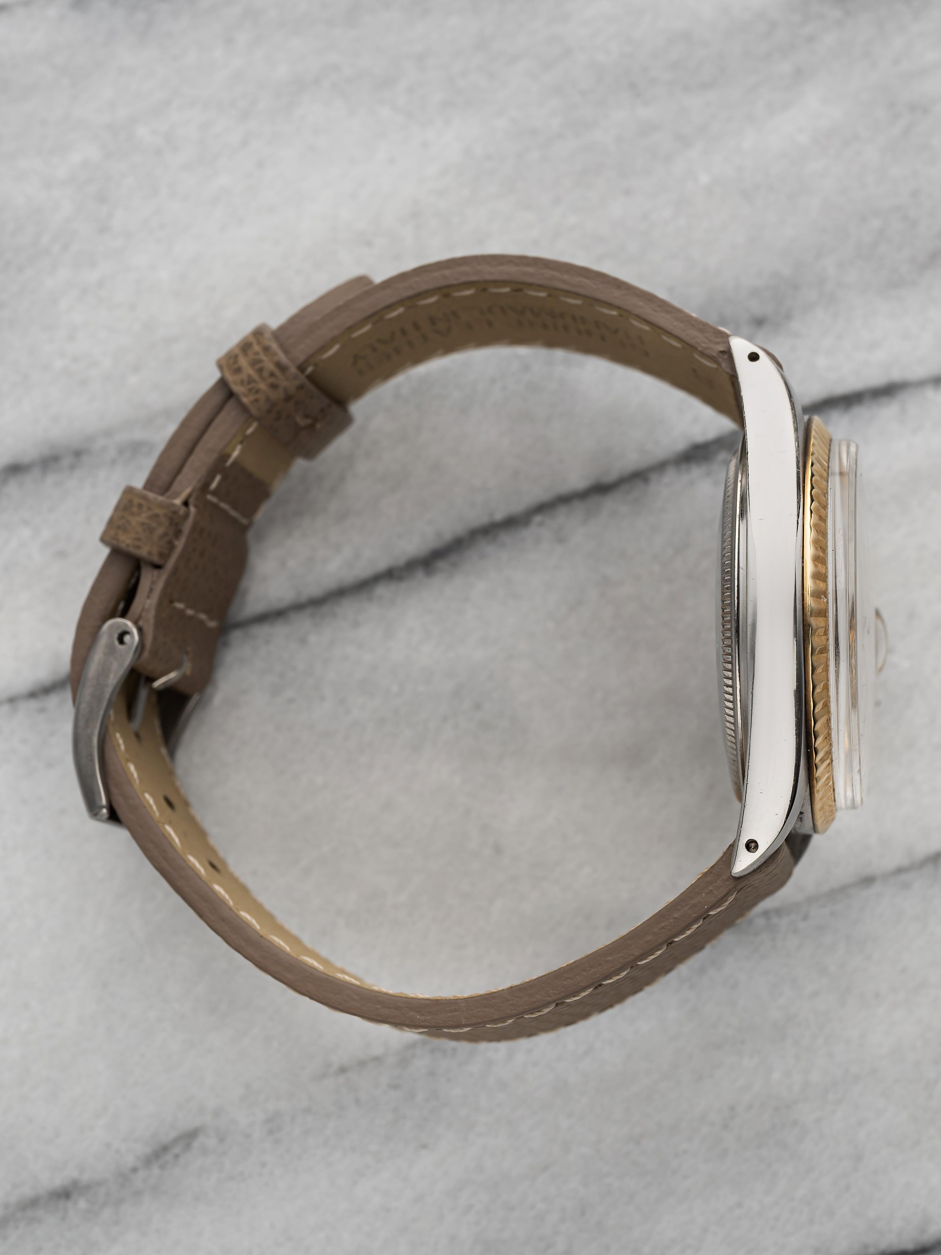 Vintage Rolex Datejust Ref 1601 60s Vintage Automatic Two Tone Champagne Dial 36 en venta 1