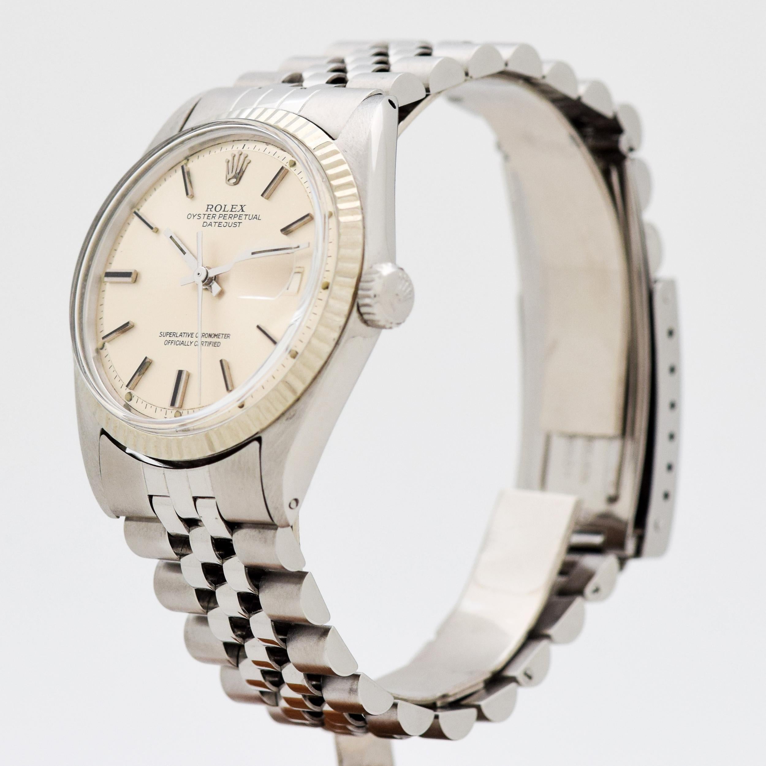 Vintage Rolex Datejust Reference 1601, 1977 In Excellent Condition For Sale In Beverly Hills, CA