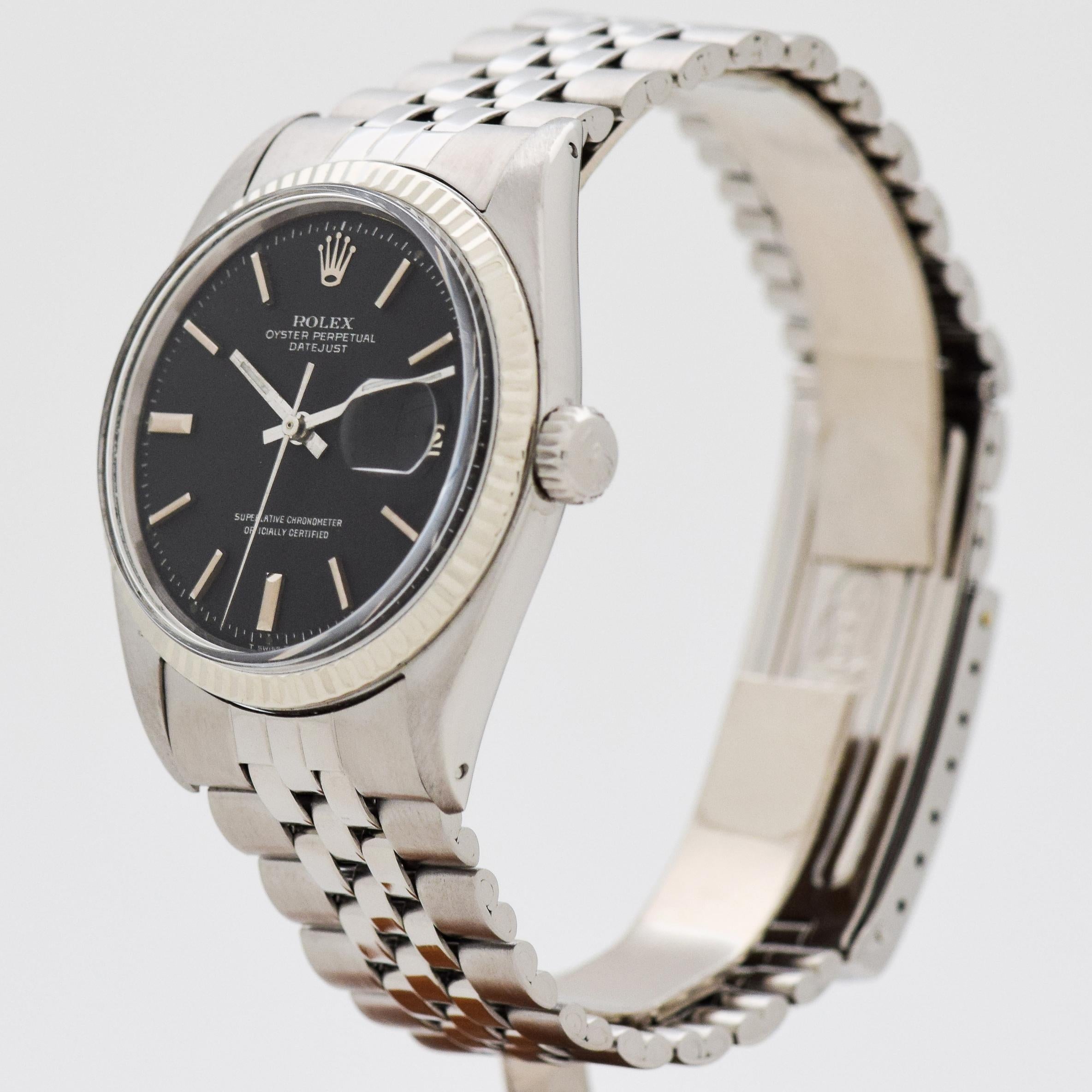 rolex datejust 1601 black dial