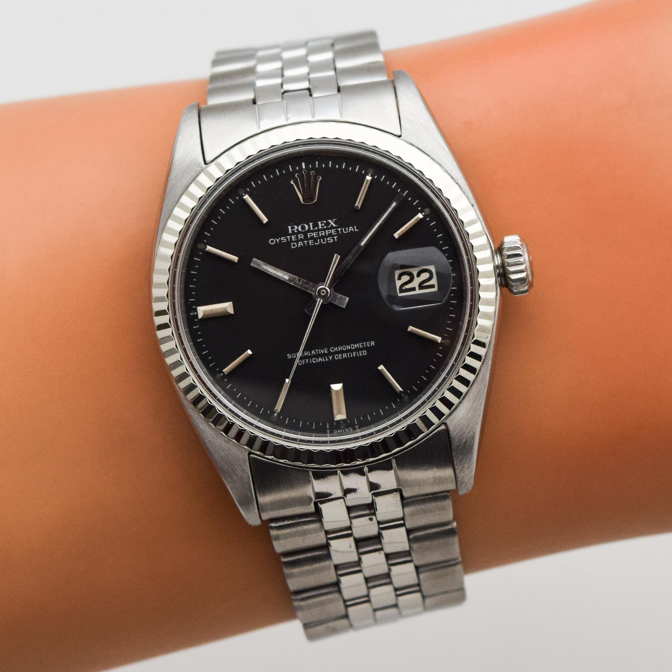 Vintage Rolex Datejust Reference 1601 Black Dial, 1957 1