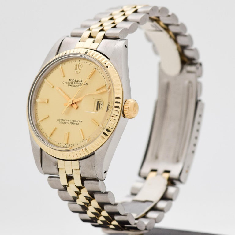 Vintage Rolex Datejust Reference 1601 Two-Tone Watch, 1968 at 1stDibs | rolex 1601 two tone