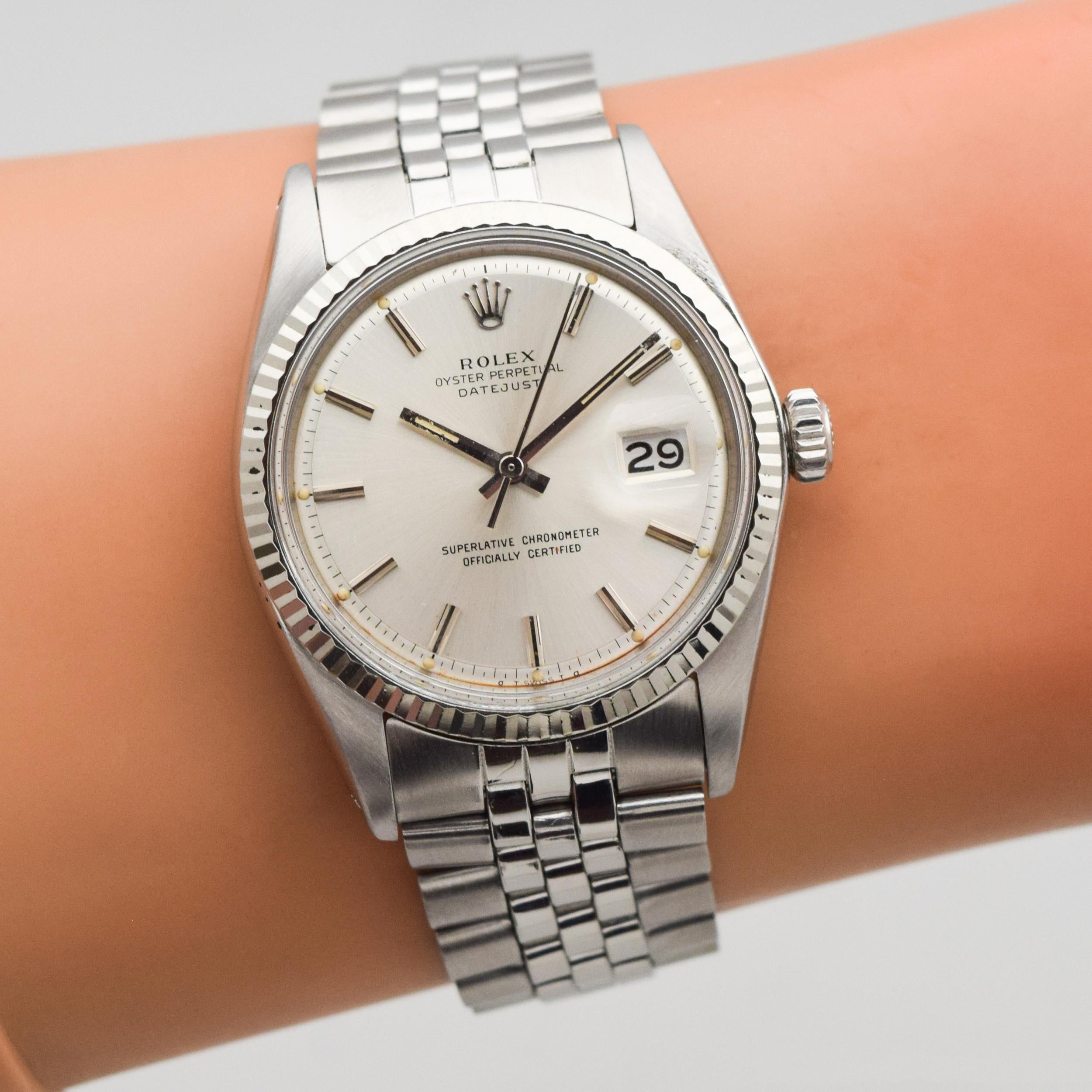 Vintage Rolex Datejust Reference 1601 Watch, 1973 For Sale 1