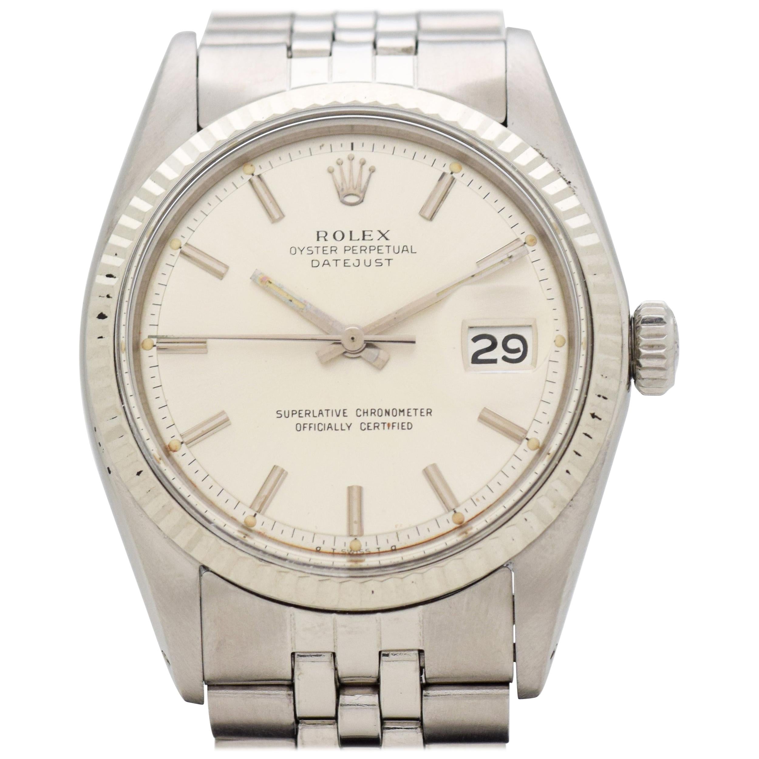 Vintage Rolex Datejust Reference 1601 Watch, 1973 For Sale