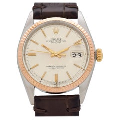 Vintage Rolex Datejust Reference 1601 Watch with a 14 Karat RG and SS Case, 1969