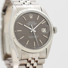 Vintage Rolex Datejust Reference 1601 Watch with a Grey Dial, 1972